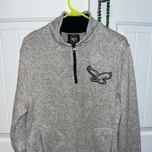 Philadelphia Eagles 1/4 zip 100% polyester mens L